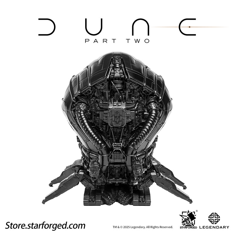 Baron Harkonnen is infamous for his ruthless cruelty and vile machinations. He amasses wealth through extortion, deceit, and betrayal, while maintaining his grip on power through torture, assassination, and slavery.
The Baron is obsessed with usurping House Corrino’s dominion, seeking to forge his own Harkonnen Empire. And on the desert planet of Arrakis, his forces plunder the planet’s precious "spice" with monstrous harvesting machines. The thunderous roar of their engines brings him limitless wealth and